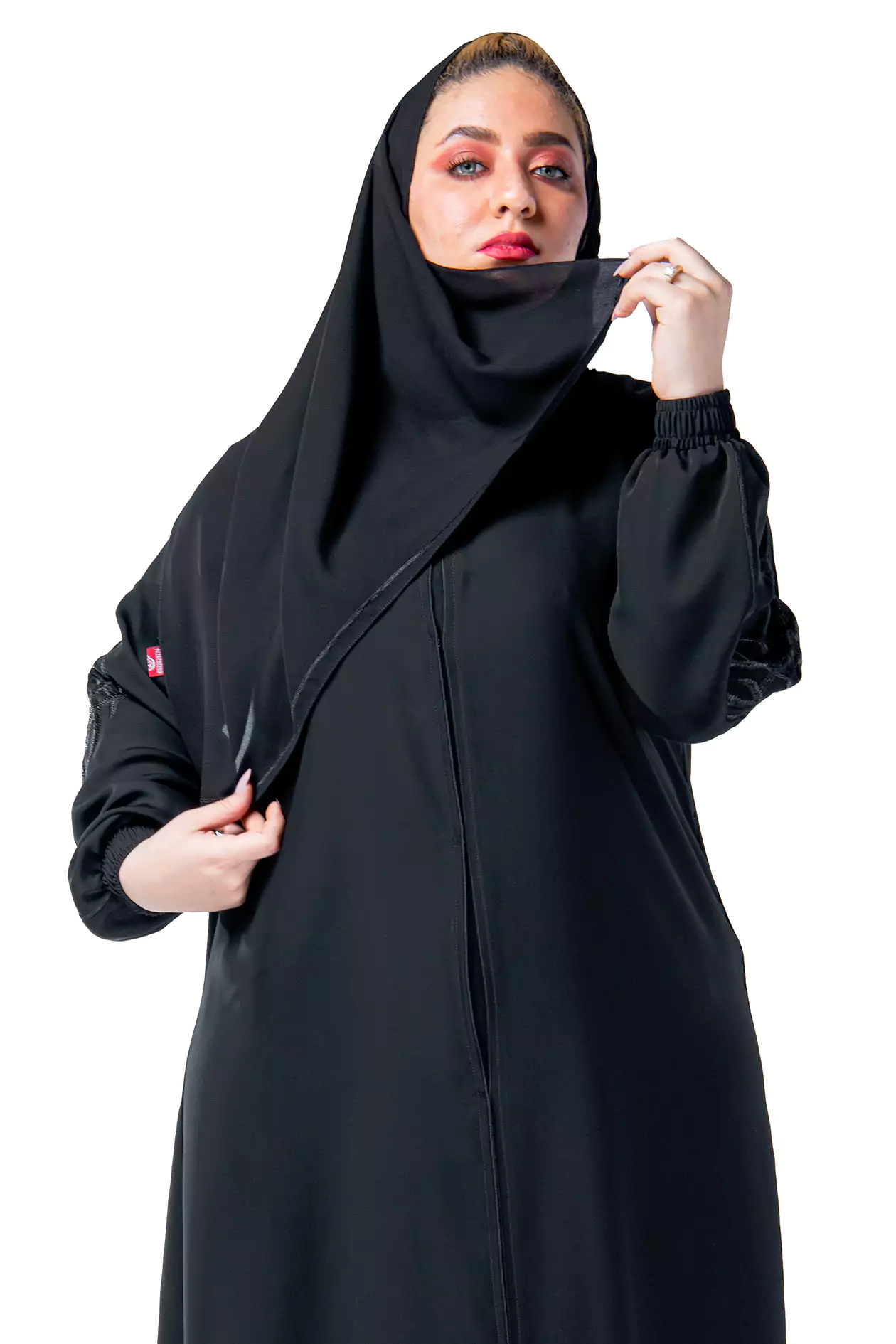 #2-1077 عباية شيهانة اماراتي تطريز كامل مطاط