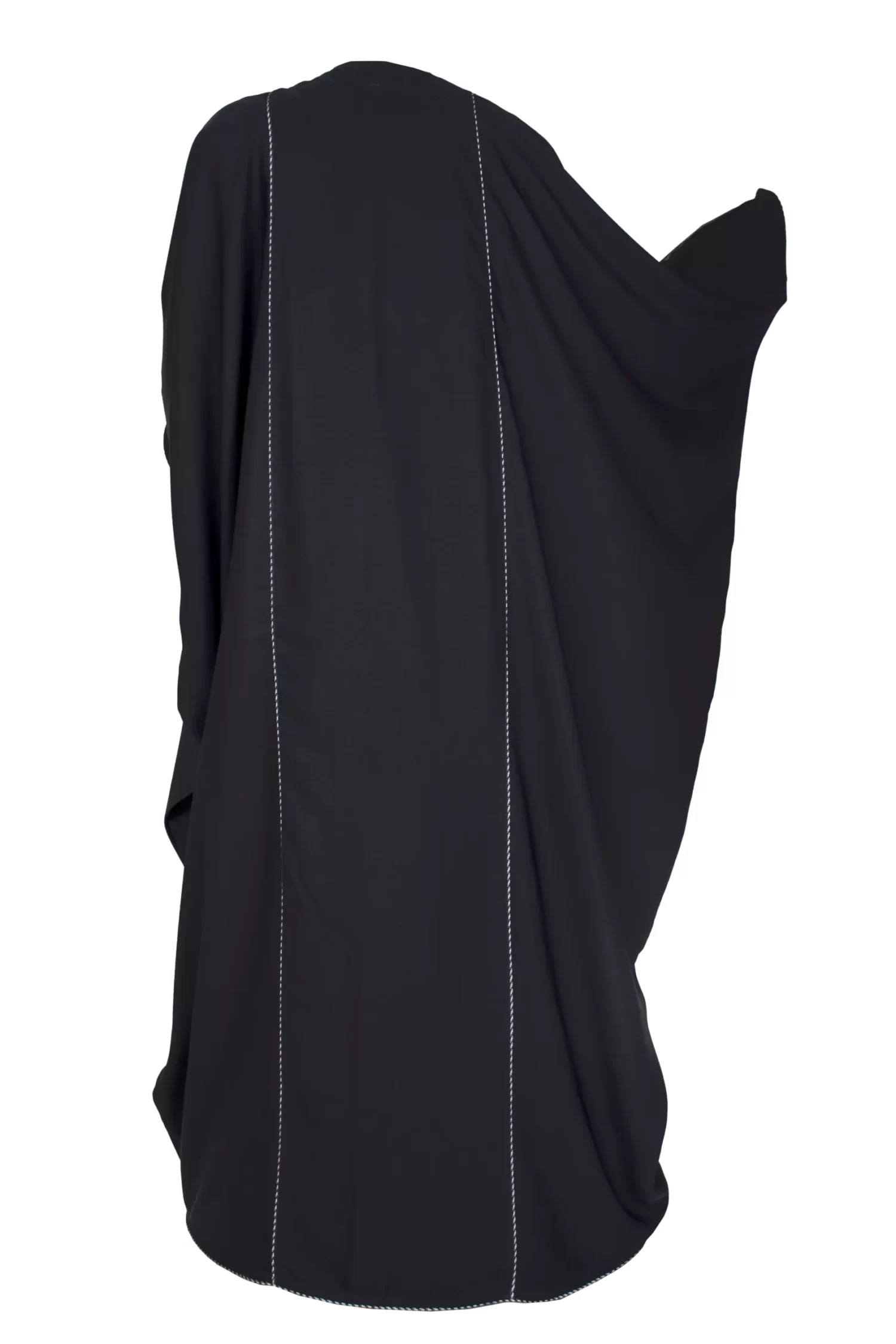 #1-1163 عباية شيهانة بشت قيطان كامل فضي